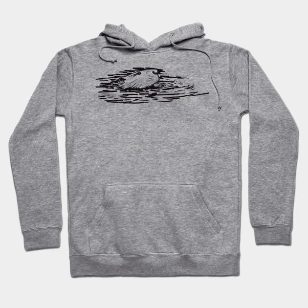 Swimming Beaver Hoodie by Kirsty Topps